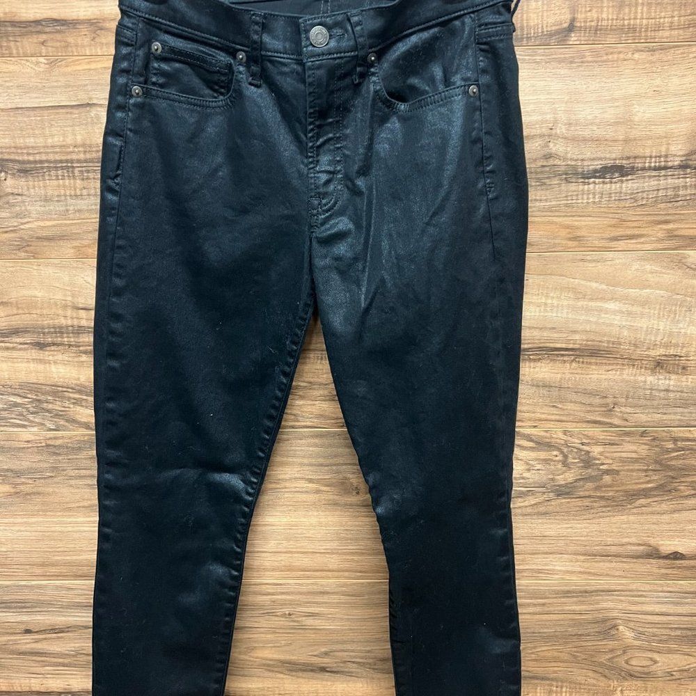 Gap coated midrise skinny jeans 28